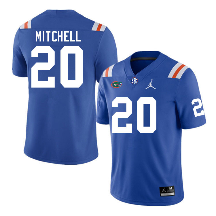 Men #20 Teradja Mitchell Florida Gators College Football Jerseys Stitched-Retro